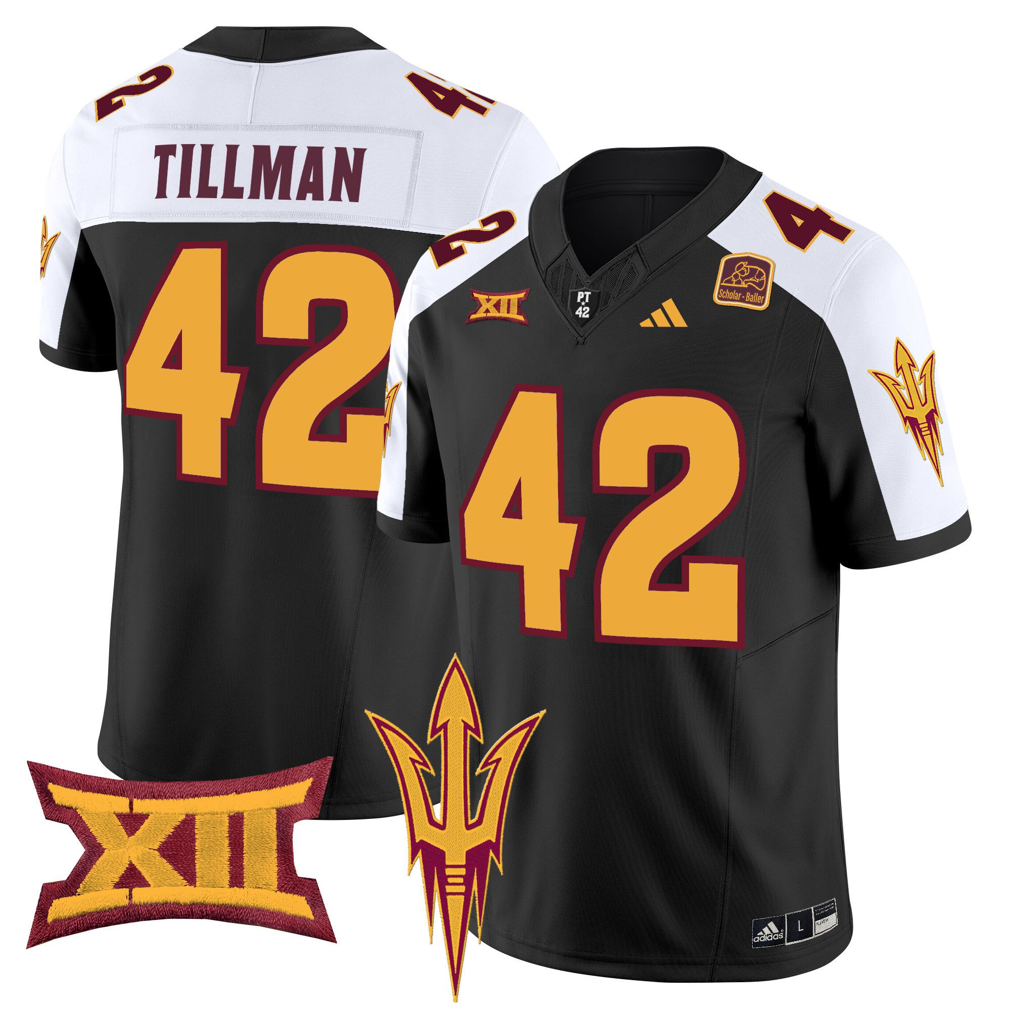 Men Arizona State Sun Devils #42 Tillman Black 2024 Vapor Limited NCAA Jersey->ncaa teams->NCAA Jersey
